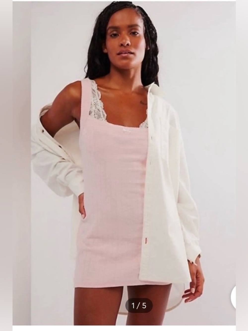 FREE PEOPLE End Game Pointelle Nightie in Pink. Size Small. 
NWOT Retail: $60